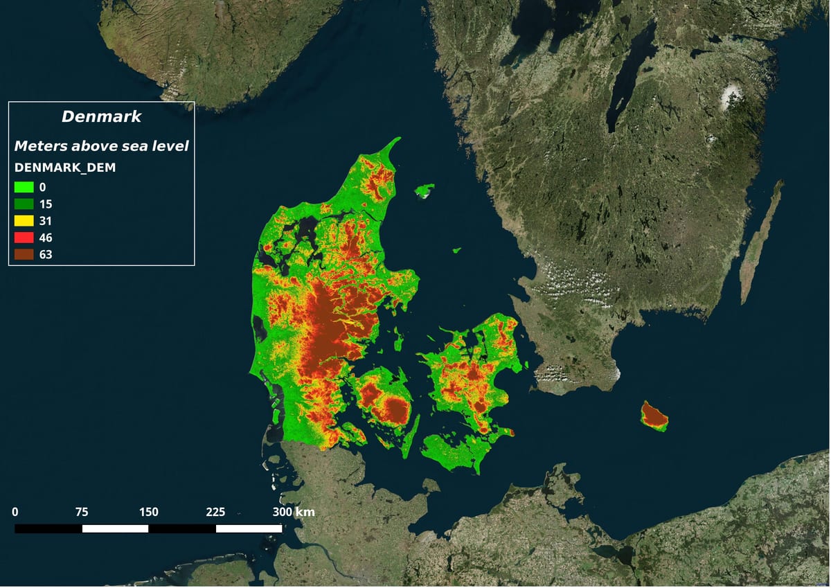 Harta danemarca climatice