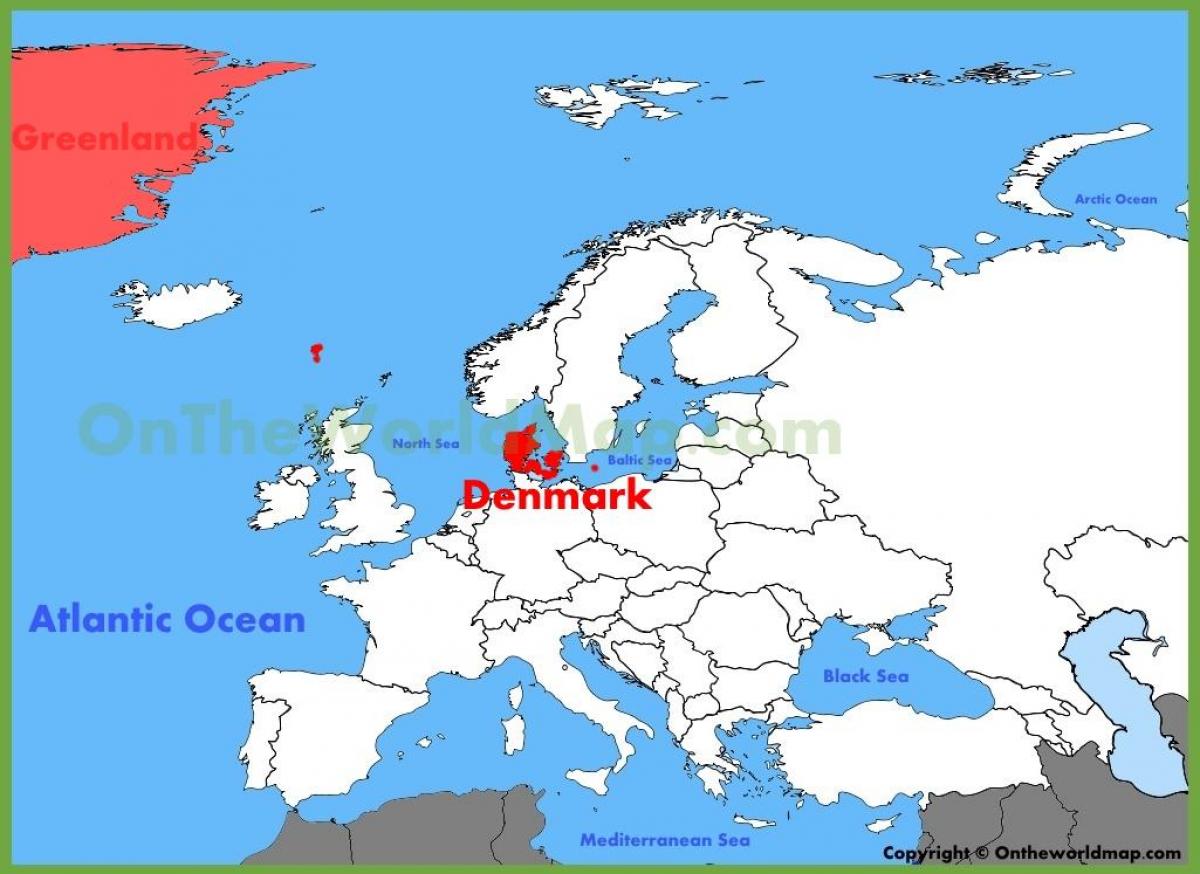 Harta Danemarca și Europa Copenhaga Danemarca Harta Europei
