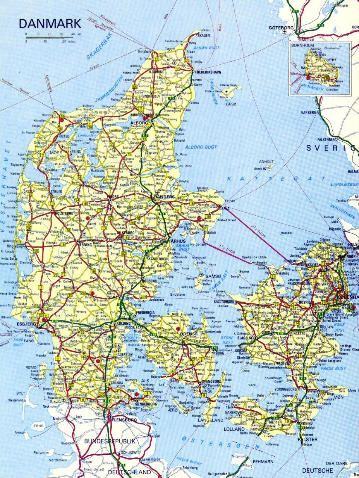 Harta de drum danemarca