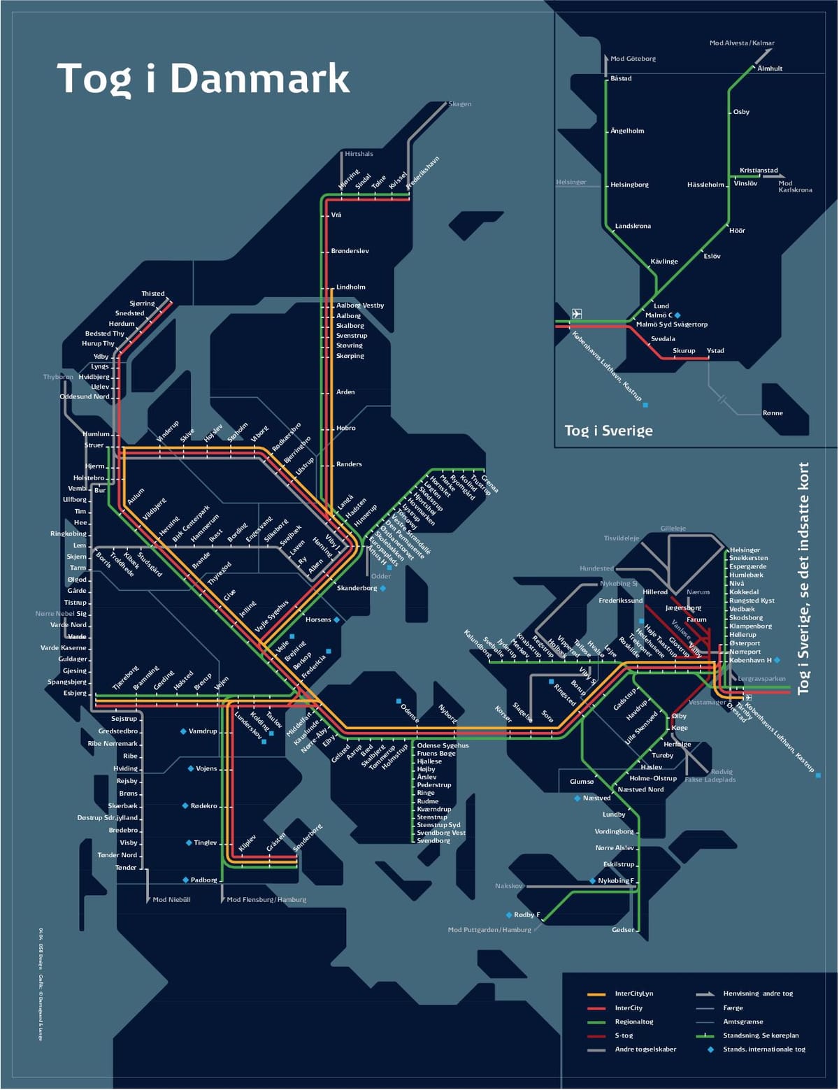 Harta de tren de la copenhaga danemarca