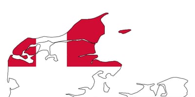 Harta danemarca flag 