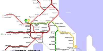 Hartă de metrou danemarca 