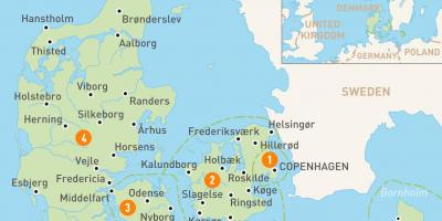 Danemarca provincii hartă